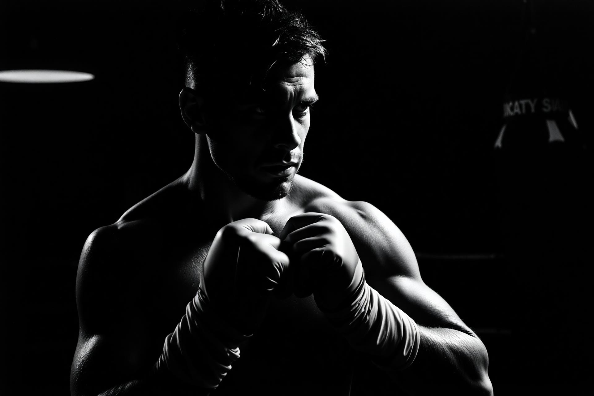 Fighter in stance